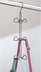 mDesign Metal Wire Over The Closet Rod Hanging Storage Organizer Hanger for Storing and Organizing Purses, Backpacks, Satchel