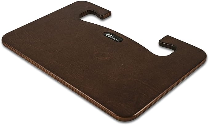 AutoExec Wheelmate Extreme Car Steering Wheel Tray for Eating on The Go, Writing Space, and Tablet or Laptop Use, Mahogany