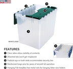 Akro-Mils KeepBox 18 Gallon Storage Container, Nesting and Stackable Plastic Storage Box with Lid Attached, Clear Tote for Ga