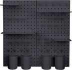 Jetec Pegboard Wall Organizer Kits with 4 Pack Peg Board Organizer Accessories Storage Shelve Hooks Pegboard Combination Kits