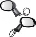 TRQ Driver and Passenger Side Mirror Assembly Set Power Heated Blind Spot Paint to Match Foldaway Compatible with 2015-2019 D