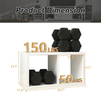 CTESNE【2026 Wooden Thick Frame 2 Cube Storage Organizer Shelf with Anti-Tipping Kits + Reversible Open Back Bookcase, Horizon