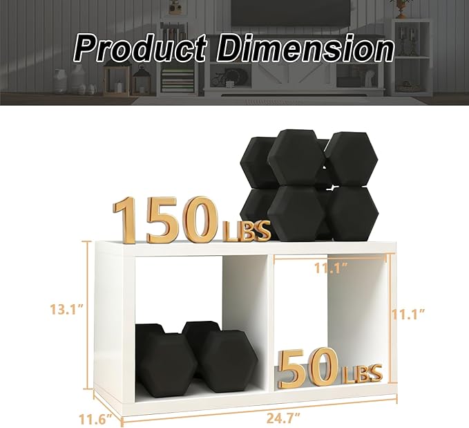 CTESNE【2026 Wooden Thick Frame 2 Cube Storage Organizer Shelf with Anti-Tipping Kits + Reversible Open Back Bookcase, Horizon