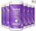 Method All-Purpose Cleaning Wipes, French Lavender, Multi-Surface, Compostable, 70 Count (Pack of 6)