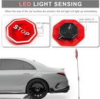 Parking Garage Flashing Stop Sign, Garage Parking Assistant LED Flashing Warning Stop Sign, Adjustable Height Parking Sensor Car Stop Target Indicator, Parking Assist Indicator