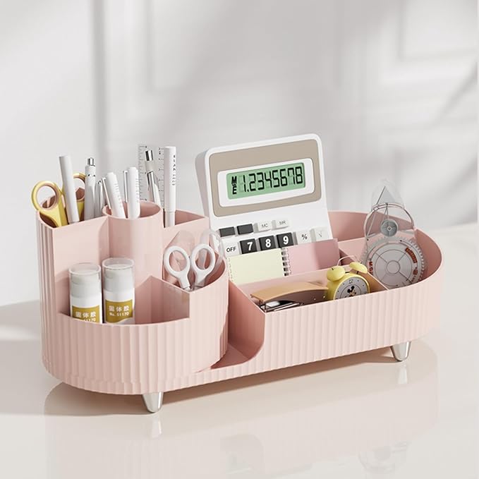 Booklov Roating Makeup Caddy Organizer for Vanity, Large Capacity Cosmetic Display Case, Clear Acrylic Countertop Beauty Stor