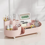 Booklov Roating Makeup Caddy Organizer for Vanity, Large Capacity Cosmetic Display Case, Clear Acrylic Countertop Beauty Stor