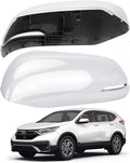 Driver Side Mirror Cover Replacement for Honda CRV 2017 2018 2019 2020 2021 2022 - Left Side Mirror Covers, Rear View Mirror Cap Accessories White, With Lamp