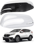 Driver Side Mirror Cover Replacement for Honda CRV 2017 2018 2019 2020 2021 2022 - Left Side Mirror Covers, Rear View Mirror Cap Accessories White, With Lamp