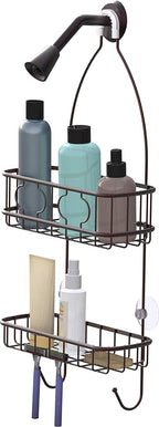 Simple Houseware Bathroom Hanging Shower Head Caddy Organizer, Bronze (22 x 10.2 x 4.2 inches)