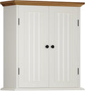 ChooChoo Bathroom Wall Cabinet, Over The Toilet Space Saver Storage Cabinet, Medicine Cabinet with 2 Door and Adjustable Shel