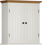ChooChoo Bathroom Wall Cabinet, Over The Toilet Space Saver Storage Cabinet, Medicine Cabinet with 2 Door and Adjustable Shel