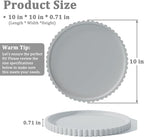 HighHerz Silicone Bathroom Countertop and Vanity Tray-10 Inch Round Silicone Bathroom Tray, Modern Bathroom Decor, Coffee Tab