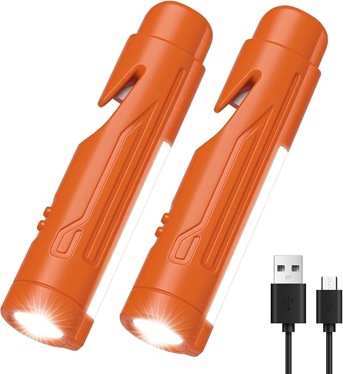 KnLnny Ware Automotive Escape Tool, Window Breaker,Seatbelt Cutter, Car Flashlight, 5 in1 Auto Tactical Gear, USB Charging, M
