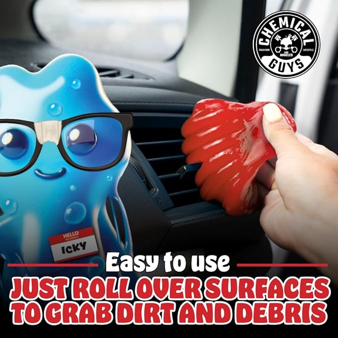 Chemical Guys Sticky Icky Car Cleaning Gel, Sweet Strawberry, Interior Car Cleaner, Reusable Automotive Crevice & Interior Du