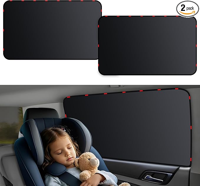 ZATOOTO Car Window Shade for Baby Car Privacy Shades Full Blackout Car Window Covers for Back Window Magnetic Side Window Shade Universal Cool Down Your Car Great for Traveling, Camping Privacy