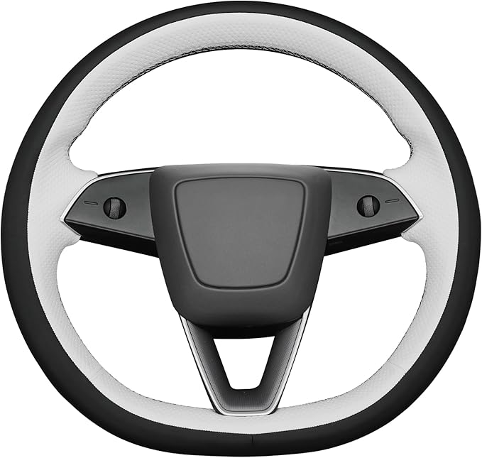 MEWANT DIY Stitching 3D Style Steering Wheel Cover Wrap for Tesla Model 3 Highland 2023-2025/Model Y 2025 Highland for Tesla Model 3/Model Y Accessories(3D Style)