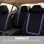 BELOMI Car Seat Covers Full Set, Breathable Premium Cloth Auto Seat Cover, Universal Front and Rear Seat Covers, Automotive I
