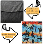 NGIL Extra Large Utility Tote Reusable Grocery Bag Oversized Collapsible for Groceries, Storage, Picnic, Beach (Cowboy Silhouette-Navy)