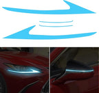 TOMALL 2 Pair Headlight Daytime Running Light Rearview Mirror Light Vinyl Films Smoke Tint Compatible with Lexus 2018-2020 Light Transmission Tint Wrap Exterior Sticker Decorations Trim (Blue)