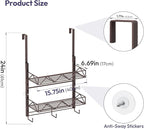 SWTYMIKI Over Door Hat Organizer - 3 Tier Wall Mounted Hat Rack with 2 Adjustable Metal Basket and 3 Hooks, Hanging Baseball 