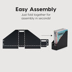 IRIS USA Metal Magazine File Holders, 6 Pack, For Letter/Legal File, Durable Vertical Desktop File Paper Organizer, File Stor