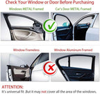 Aokway Magnetic Car Window Shades, Mesh Window Covers for Camping, UV Protection Car Curtains for Front & Rear Sunshade for car Window Baby, Universal Fit for Baby & Drivers (4Pcs)