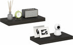 Furinno TANNA Floating Shelves for Wall Set of 2, 12 x 24 Wall Shelf, Wall Mounted Floating Shelf with Invisible Bracket, 2-i