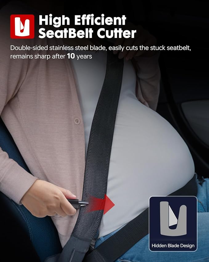 Window Breaker Seatbelt Cutter - 200 MPa Car Window Breaker Tool Under Water, Portable Car Glass Breaker for Automotive Escap