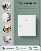 Uniclife Wall Mount Medicine Cabinet with Key Lock Locking First Aid Cabinet Lockable Medical Cabinet Large Capacity Medicine