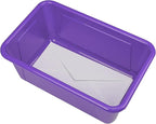 Storex Small Cubby Bins – Plastic Storage Containers for Classroom, 12.2 x 7.8 x 5.1 inches, Purple, 5-Pack (62419U05C)