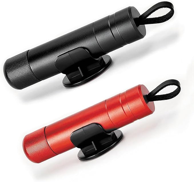 ACEBON 2-in-1 Emergency Car Escape Tool - Spring-Loaded Window Breaker & Seatbelt Cutter, Compact Lifesaver for Families, Por
