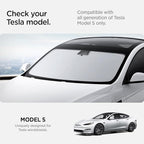 Spigen CryoShade Front Windshield Sunshade for All Tesla Model S 2025/24/23 (2012 to Current)