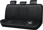 CAR PASS 3D Foam Luxury Leather Back Bench Car Seat Covers,Waterpoof Faux Leather Rear Seat Cover Universal Fit for Cars Seda
