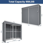 Ulif E12C Pro Heavy Duty Closet Organizer System，Freestanding Clothing Racks for Hanging Clothes，Adjustable Garment Rack 71"W