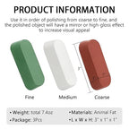 SCOTTCHEN Buffing Polishing Cutting Compounds 7.4 Oz. Kit - Green Fine/White Medium/Brown Coarse - 3 PCS