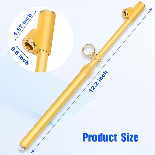 2-Pack Dual Head Tire Pressure Gauge – Heavy Duty 10-150 PSI Air Pressure Gauge with Stainless Steel Body, Metal Nozzle & Durable Plated Brass – for Cars, Trucks, Bikes, RVs (Gold)