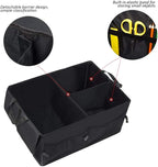 JiatuA Car Trunk Backseat Organizer for SUV, 8 Pocket Waterproof, Dust-proof, Sturdy Foldable Cargo Net Storage for More Trunk