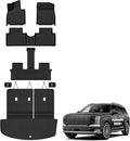 Auxko All Weather Floor Mats Cargo Mat with Backrest Mat for Hyundai Palisade Gasoline 2026 7/8 Seats All Season TPE Accessories Odorless Anti-Slip Floor Liners Trunk Liner with Back Seat Protector