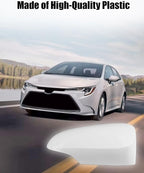 Right Passenger Side Mirror Cover Cap Fit for Toyota Corolla with Turn Signal 2014 2015 2016 2017 2018, White