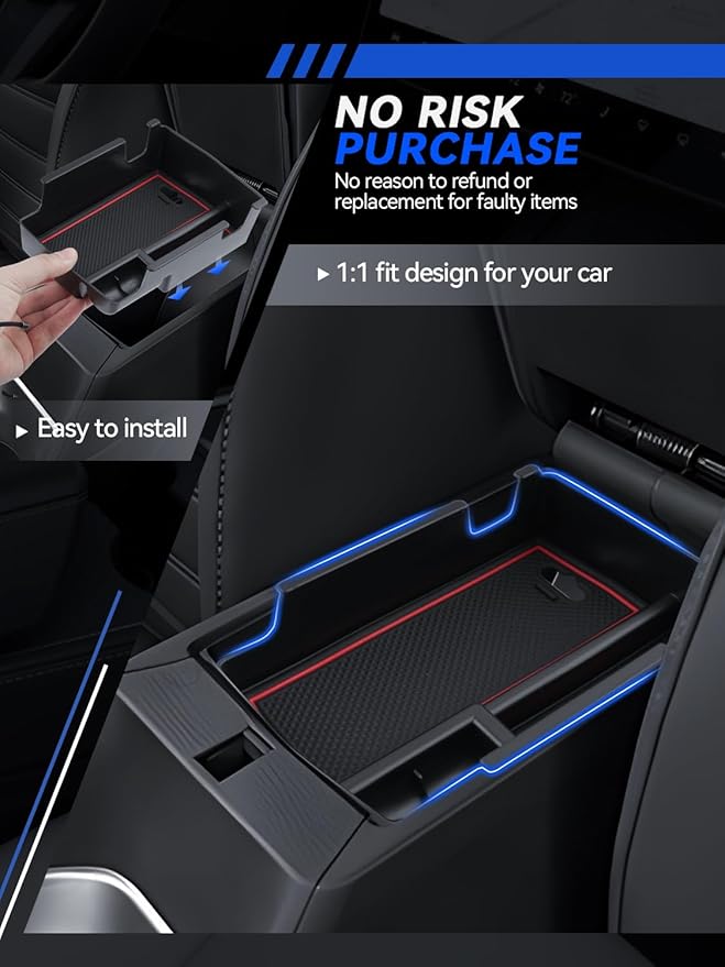for Dodge Hornet Center Console Organizer Dodge Hornet 2023 2024 2025 GT/GT Plus R/T R/T Plus Accessories Armrest Tray Middle Storage Box Insert Container Durable ABS Plastic