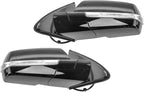TRQ 2 Piece Driver and Passenger Side Mirror Assembly Set Electric Adjustment Heated Black Upgrade Compatible with 2015-2020 