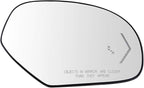 TRQ Mirror Glass Heated Arrow Signal Blind Spot Detection Passenger Right RH Compatible with GM