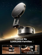 LISEN Electric Suction Cup Phone Mount, Vacuum Electric Suction Cup Phone Mount, for MagSafe Magnetic Suction Mount for iPhone 16/15/14/13/12,Black Kits