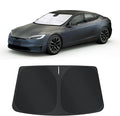 TINGLU Sun Shade for Tesla Model S (Fit Long Range/LR Model) 2012-2025 2026 Accessories Windshield Sun Shade Window Shade UV Rays Protection Sun Visor Cover with Steering Wheel Sunshade Storage Bag