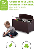 Delta Children MySize Deluxe Toy Box, Dark Chocolate