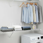 Wire Shelf Dividers - White Closet Organization & Storage Organizer - No Tool Shelf Divider for Wire Shelves - Metal Shelf Ac