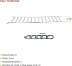 Mytee Products 2 Pair Cam Tensioner Twisted Link Snow Tire Chains Compatible w/ 16.5" Rim Diameter & 10" Wide Car Pickup Low-