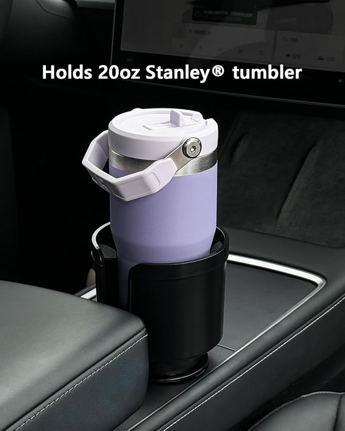 Upgraded Car Cup Holder Expander Adapter with Offset Adjustable Base, Compatible with Yeti 14/24/36/46oz Ramblers, Hydro Flas