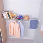 Hershii Expandable Tension Closet Shelf Rod Telescopic Stainless Steel Storage Rack Heavy Duty DIY Organizer Divider for Ward